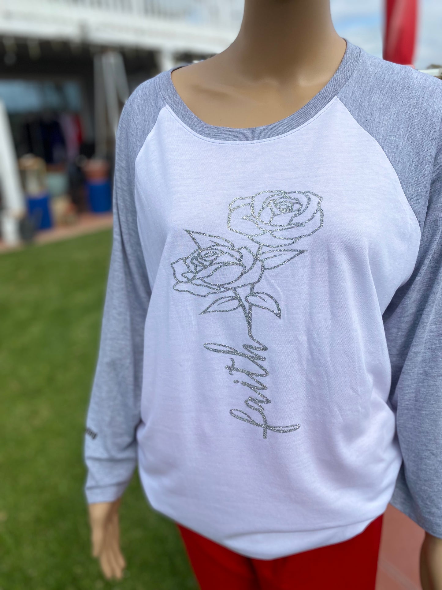 Faith baseball tee